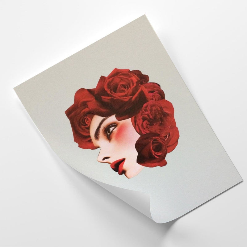 Posteris (plakāts) - Creative Flowers Head Image Red  Home Trends DECO