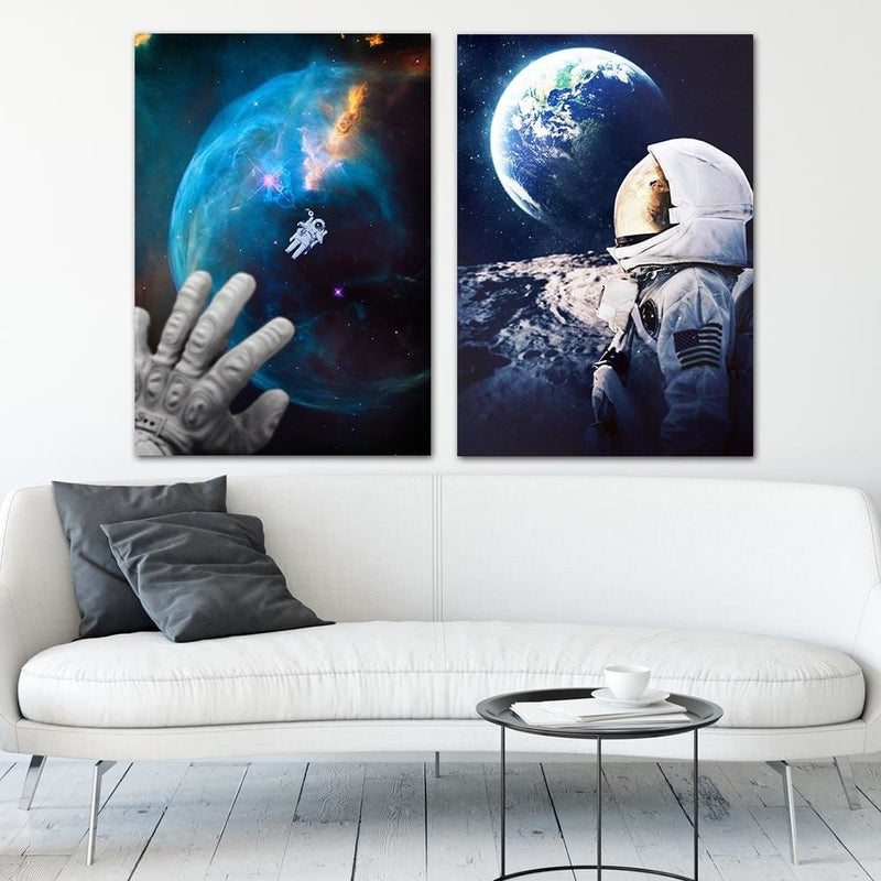 Posteris (plakāts) - Galaxy Art Print Blue  Home Trends DECO