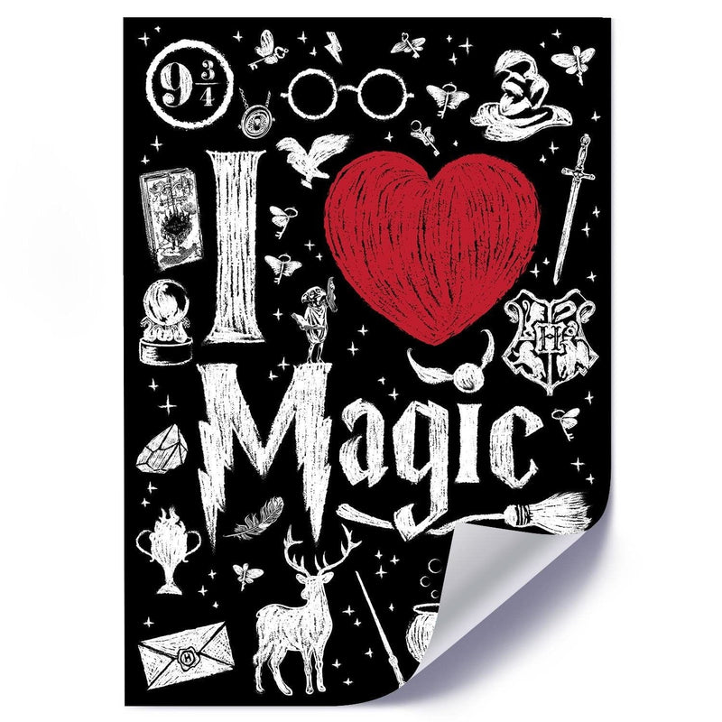 Posteris (plakāts) - I Love Magic Image Black And White  Home Trends DECO