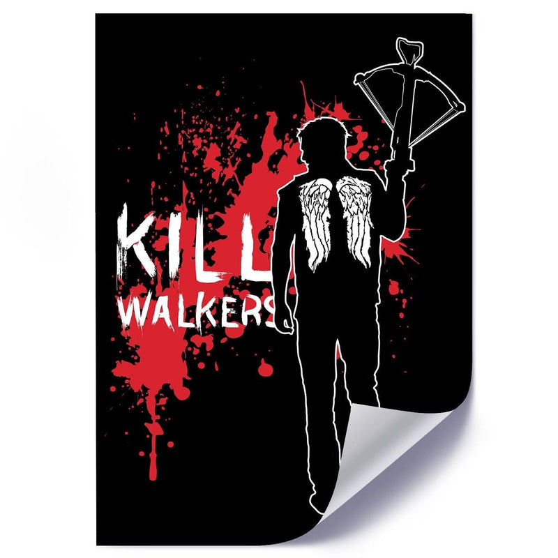 Posteris (plakāts) - Kill Walkers Image Black And White  Home Trends DECO