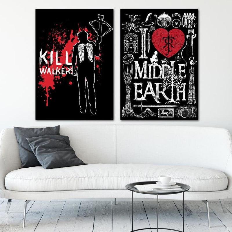 Posteris (plakāts) - Kill Walkers Image Black And White  Home Trends DECO