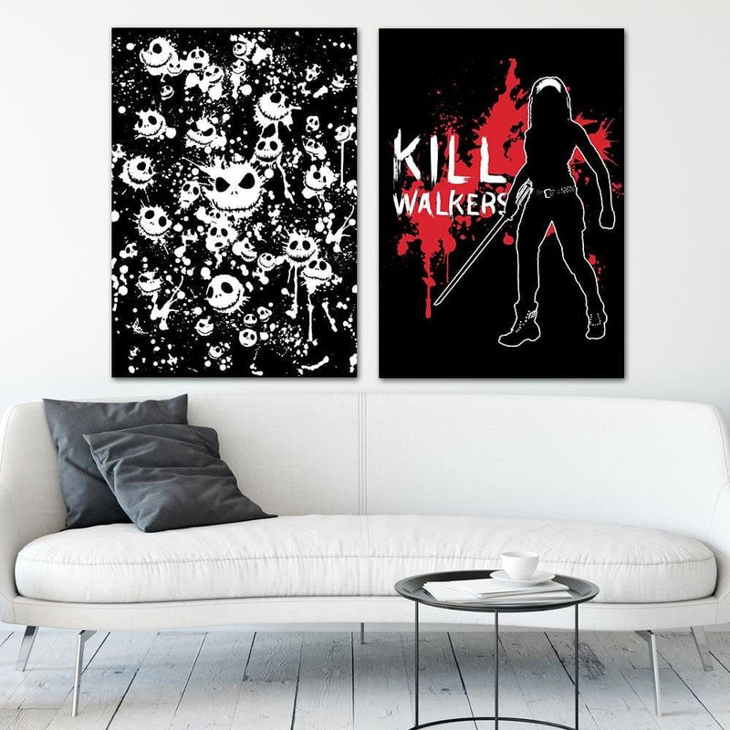 Posteris (plakāts) - Kill Walkers Image Black And White  Home Trends DECO