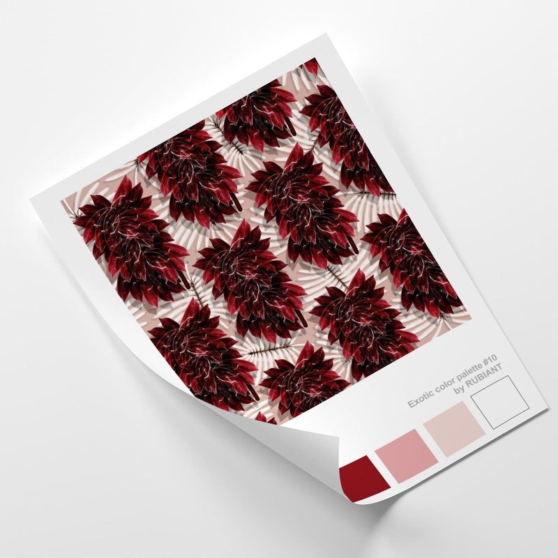 Posteris (plakāts) - Leaves Exotic Red  Home Trends DECO