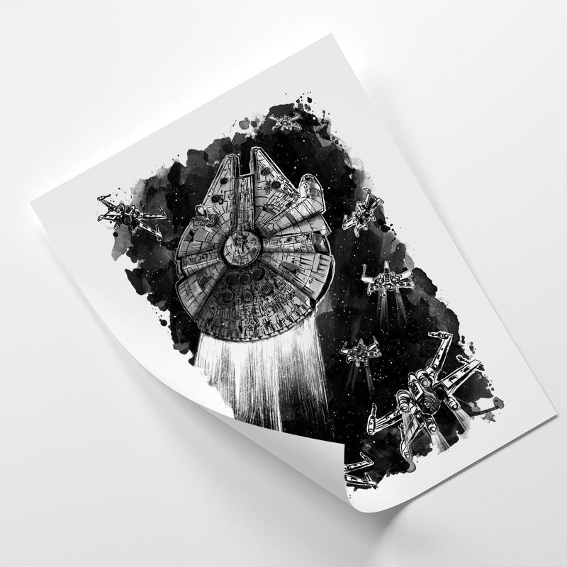 Posteris (plakāts) - Rebel Assault Decor Black And White  Home Trends DECO