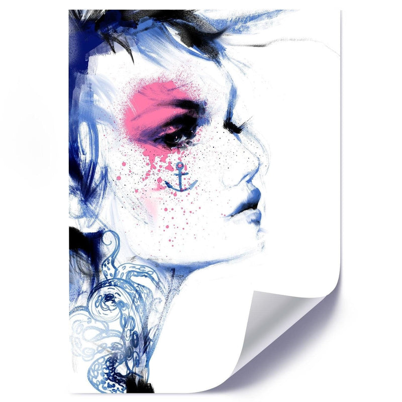 Posteris (plakāts) - Tattoo Woman Blue  Home Trends DECO