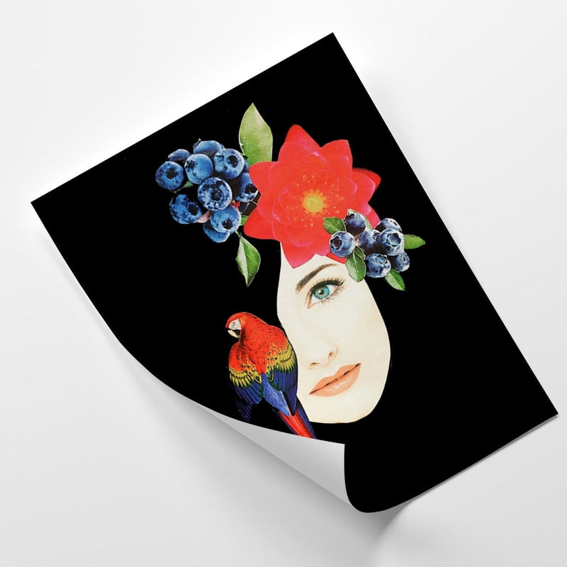 Posteris (plakāts) - Woman Face With Flowers  Home Trends DECO