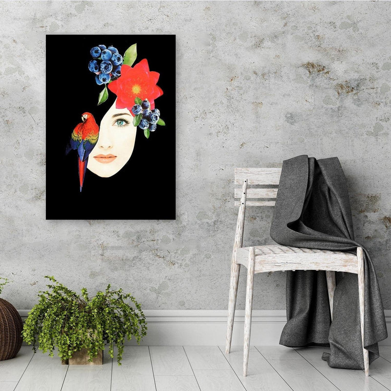 Posteris (plakāts) - Woman Face With Flowers  Home Trends DECO