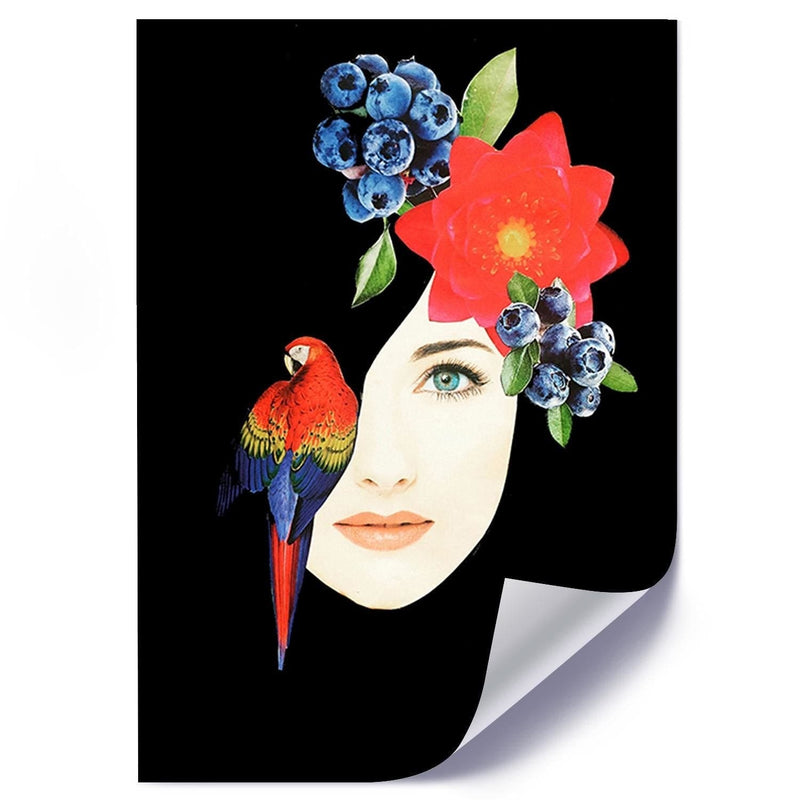 Posteris (plakāts) - Woman Face With Flowers  Home Trends DECO