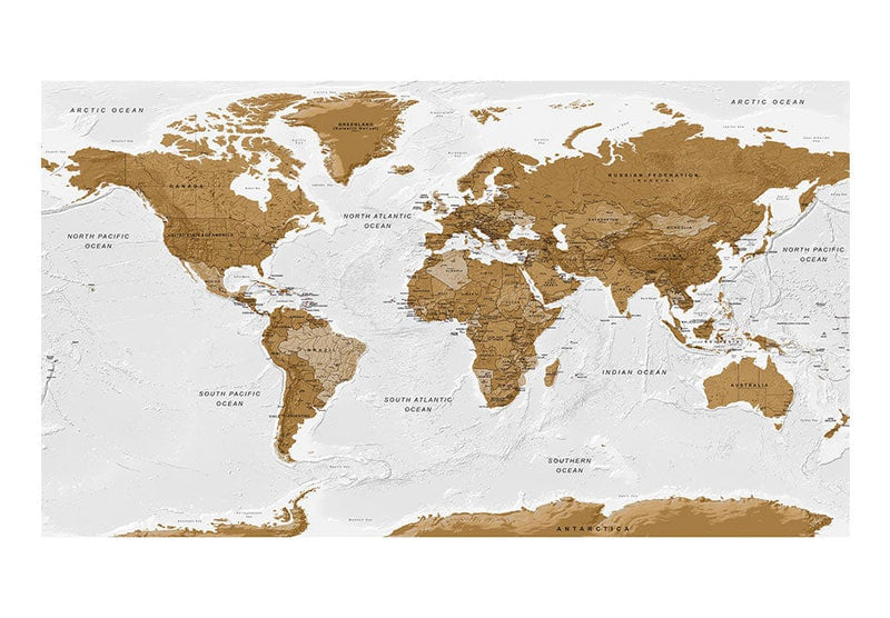 XXL foto tapetes - Pasaules karte Baltie okeāni, 500x280 cm 500x280 E-interjers.lv