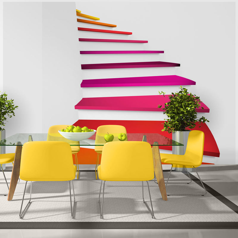 Fototapetes - Krāsainas kāpnes