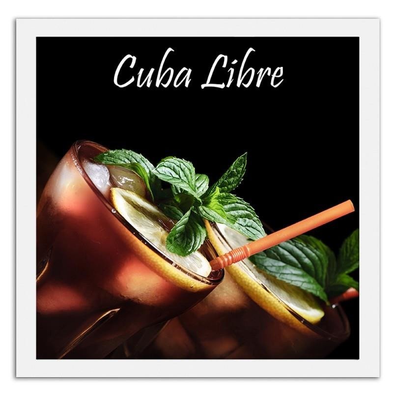 Glezna baltā rāmī - Cuba libre cocktail 