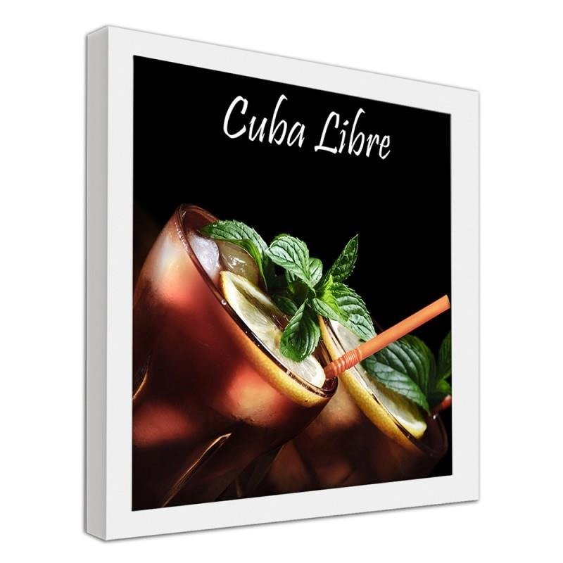 Glezna baltā rāmī - Cuba libre cocktail 