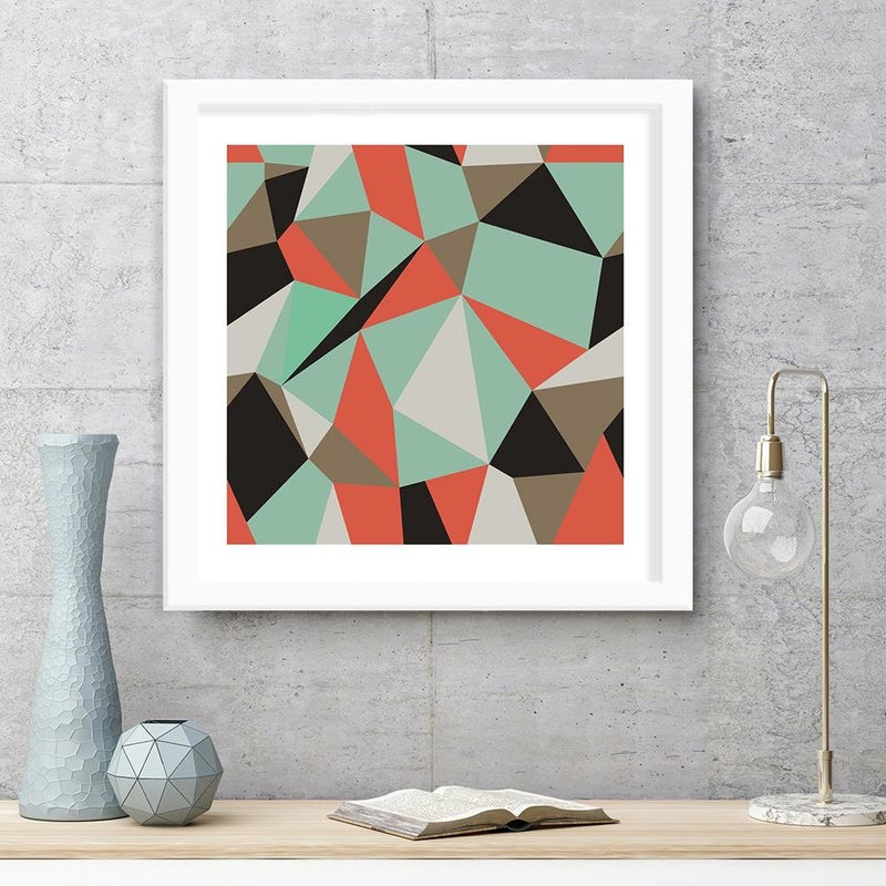 Glezna baltā rāmī - Geometric Figures - Cubism 1 