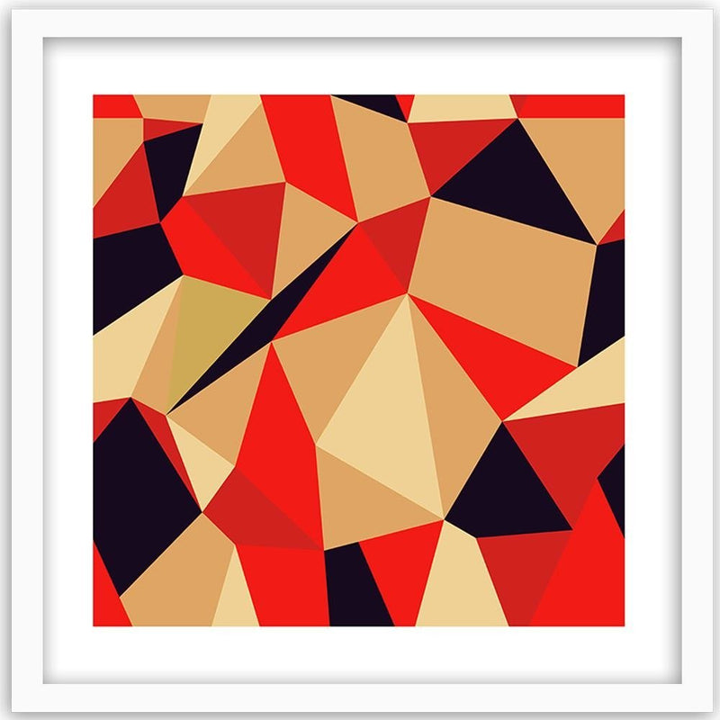 Glezna baltā rāmī - Geometric Figures - Cubism 2 