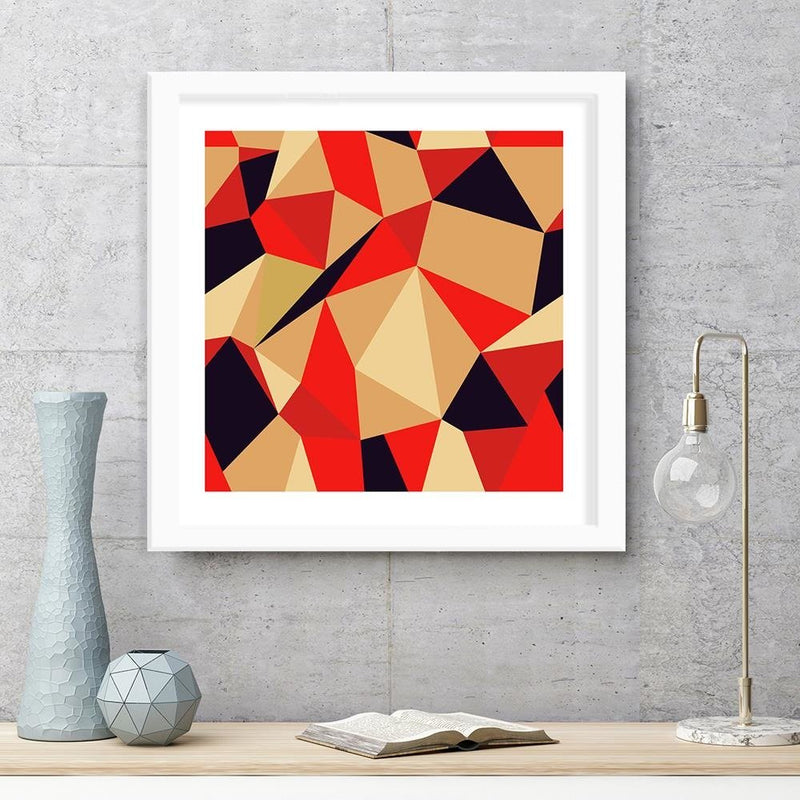 Glezna baltā rāmī - Geometric Figures - Cubism 2 