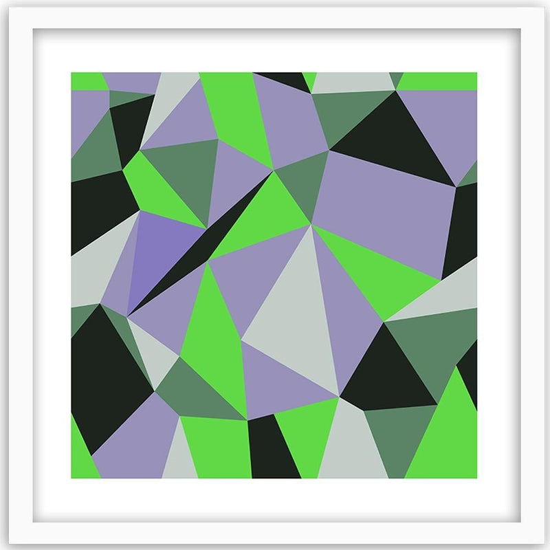 Glezna baltā rāmī - Geometric Figures - Cubism 3 