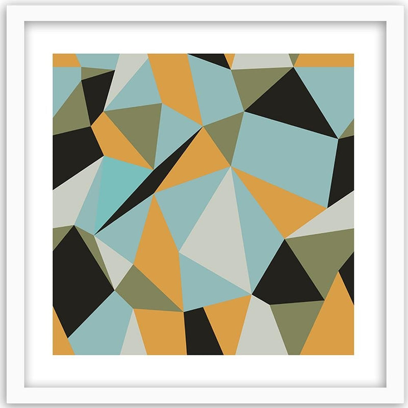 Glezna baltā rāmī - Geometric Figures - Cubism 4 