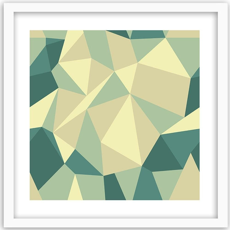 Glezna baltā rāmī - Geometric Figures - Cubism 5 