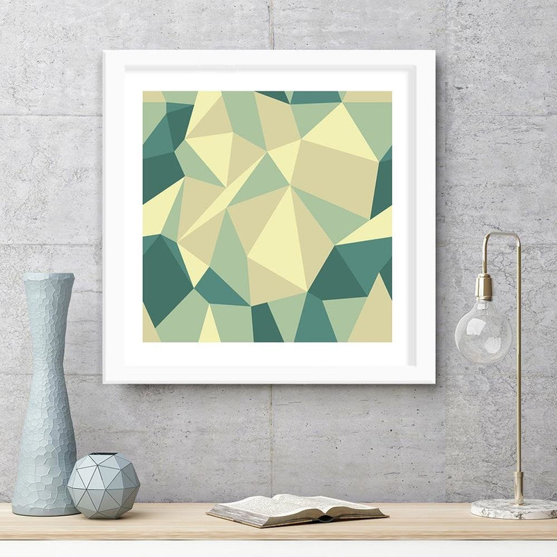 Glezna baltā rāmī - Geometric Figures - Cubism 5 