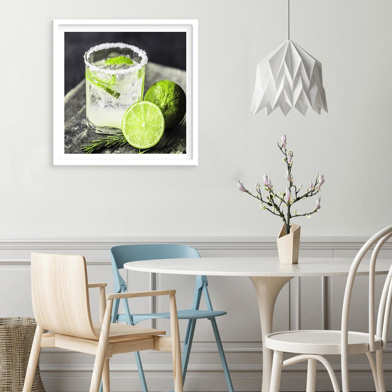 Glezna baltā rāmī - Drink With Lemon 2 