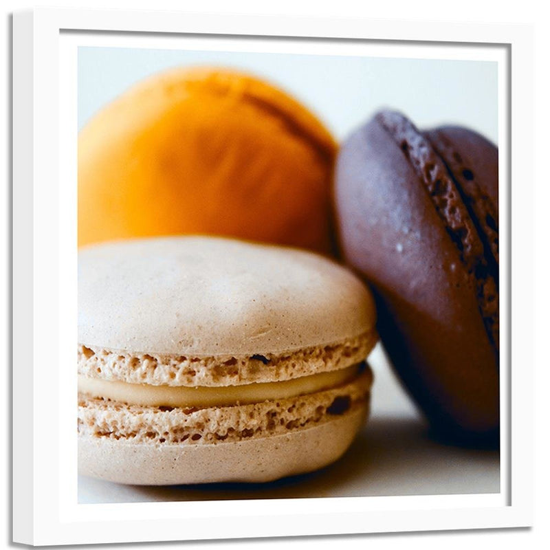 Glezna baltā rāmī - Tasty Macaroons 2 