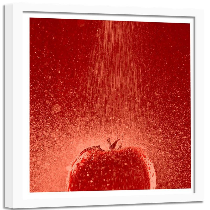 Glezna baltā rāmī - Tomato In The Stream Of Water 