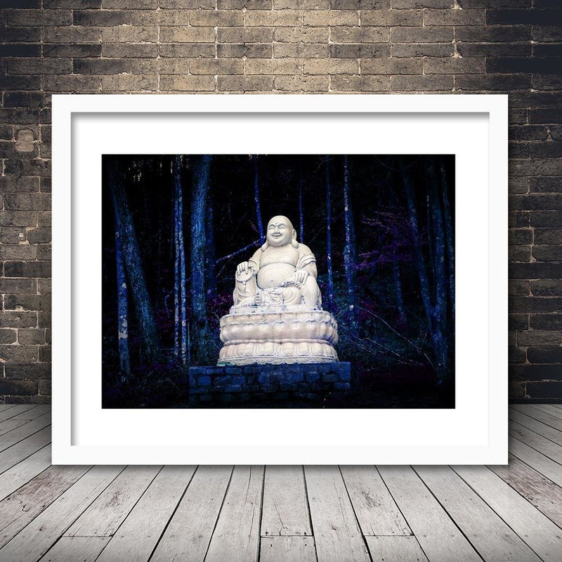 Glezna baltā rāmī - Buddha In The Forest 