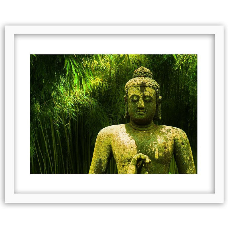 Glezna baltā rāmī - Buddha 4 Of Bamboos 