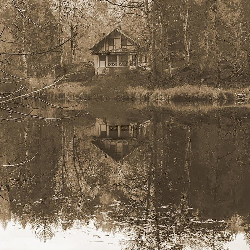 Glezna baltā rāmī - Lake House 1 