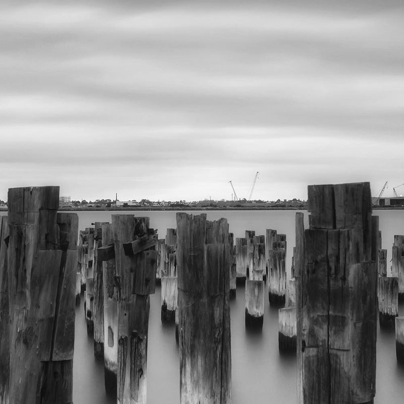 Glezna baltā rāmī - Breakwater At The Port 2 