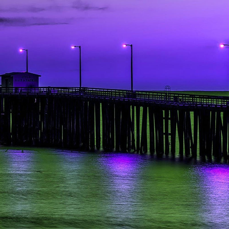 Glezna baltā rāmī - Lanterns On The Pier 5 