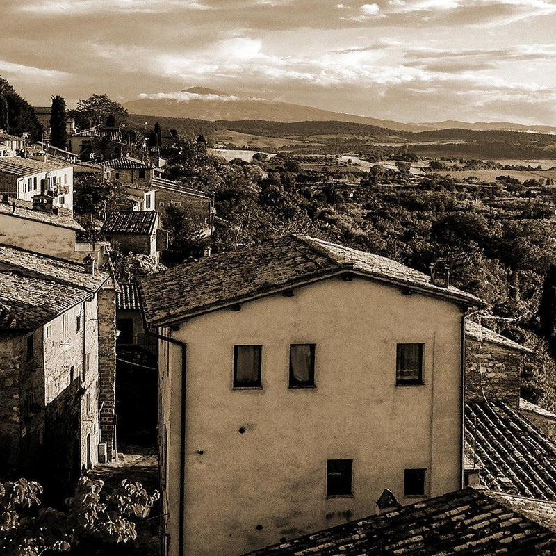 Glezna baltā rāmī - Buildings In Tuscany 1 