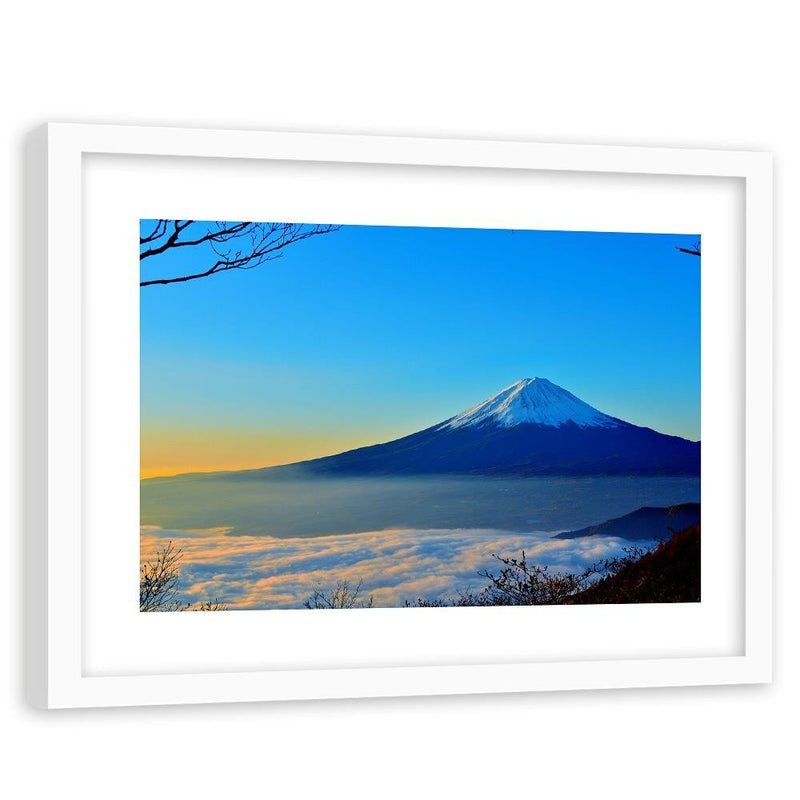 Glezna baltā rāmī - Mount Fuji 3 