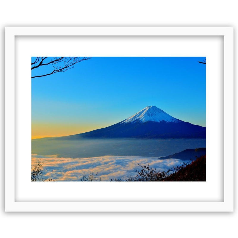 Glezna baltā rāmī - Mount Fuji 3 