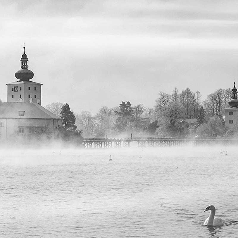 Glezna baltā rāmī - Misty Lake 2 