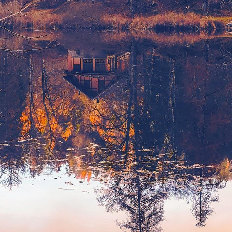 Glezna baltā rāmī - A House By The Lake 