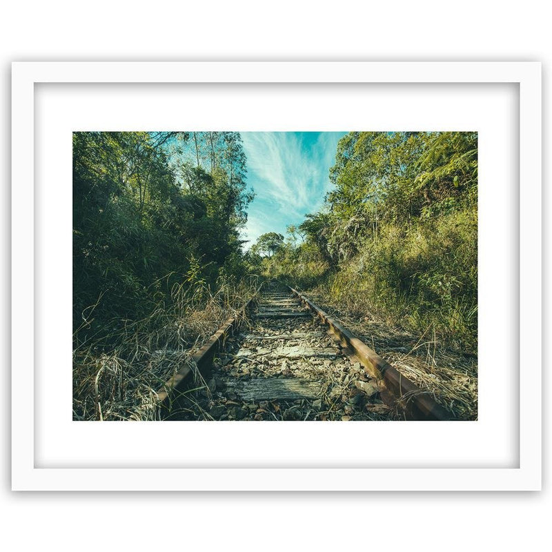 Glezna baltā rāmī - Old Railroad Tracks 