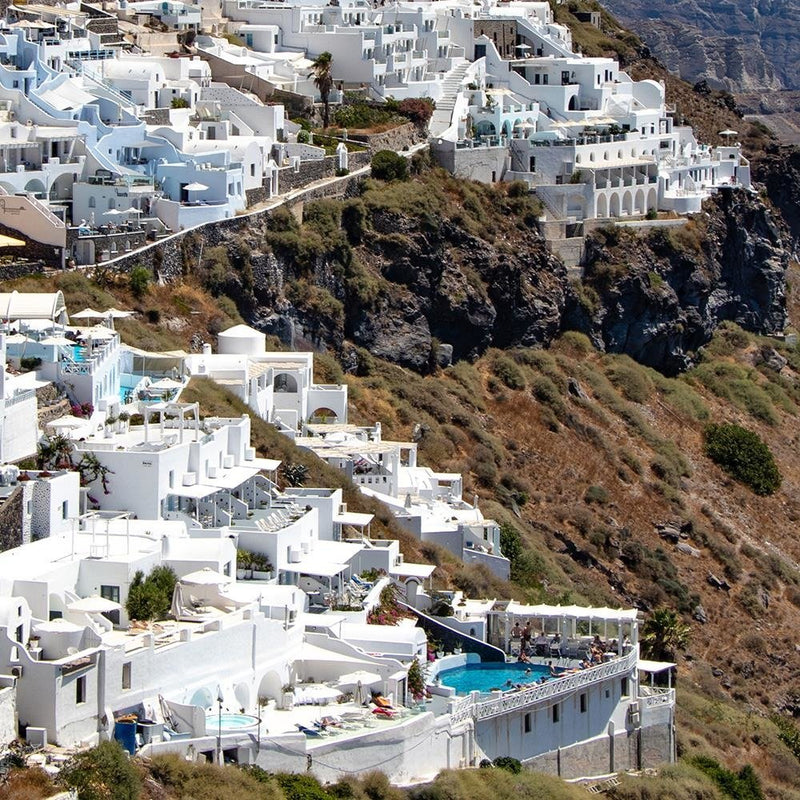 Glezna baltā rāmī - Santorini 