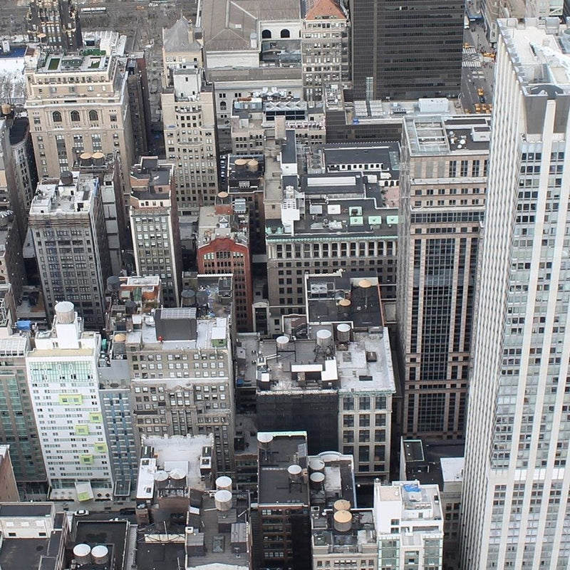 Glezna baltā rāmī - Skyscrapers Bird's Eye View 