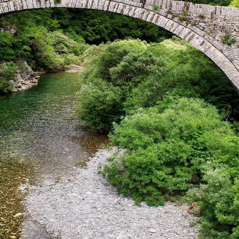 Glezna baltā rāmī - Old Stone Bridge 