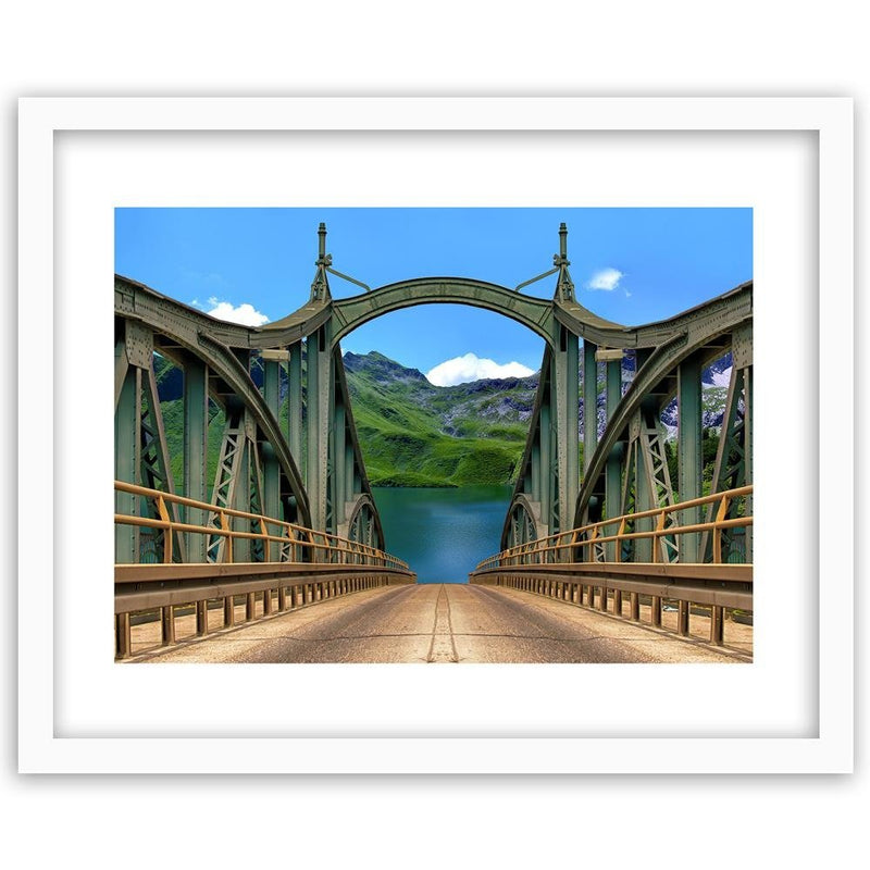 Glezna baltā rāmī - The Road Over The Bridge 