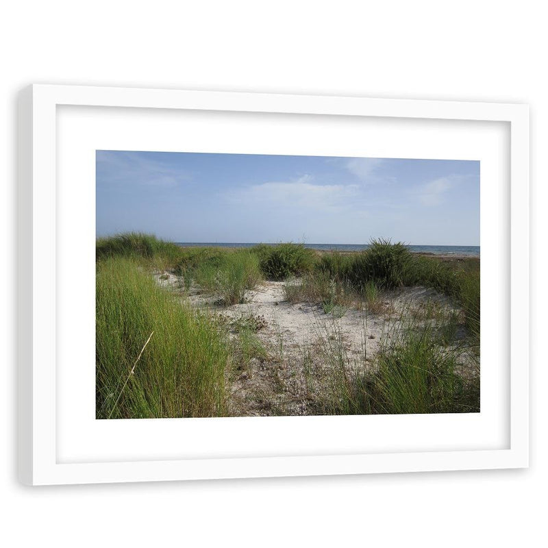 Glezna baltā rāmī - View Of The Dunes 