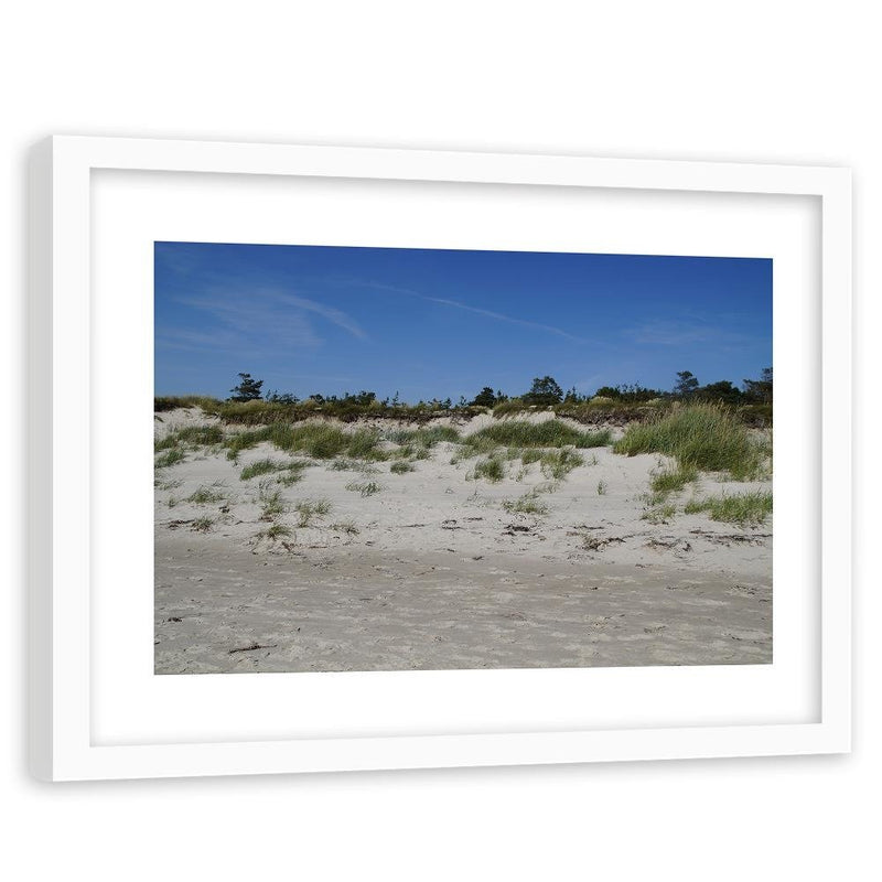 Glezna baltā rāmī - Beach And Dunes 