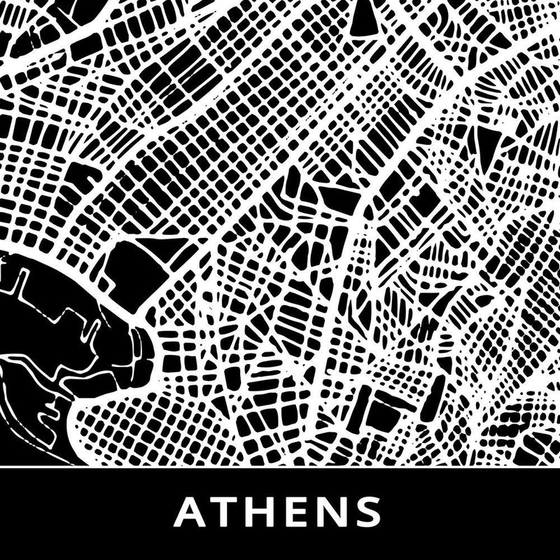 Glezna baltā rāmī - City Athens 