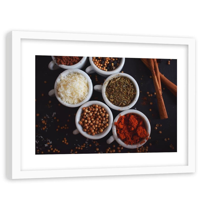 Glezna baltā rāmī - Set Of Spices 