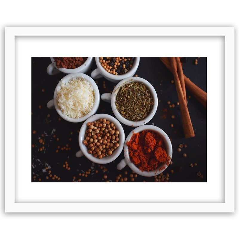 Glezna baltā rāmī - Set Of Spices 