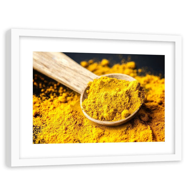 Glezna baltā rāmī - Turmeric 