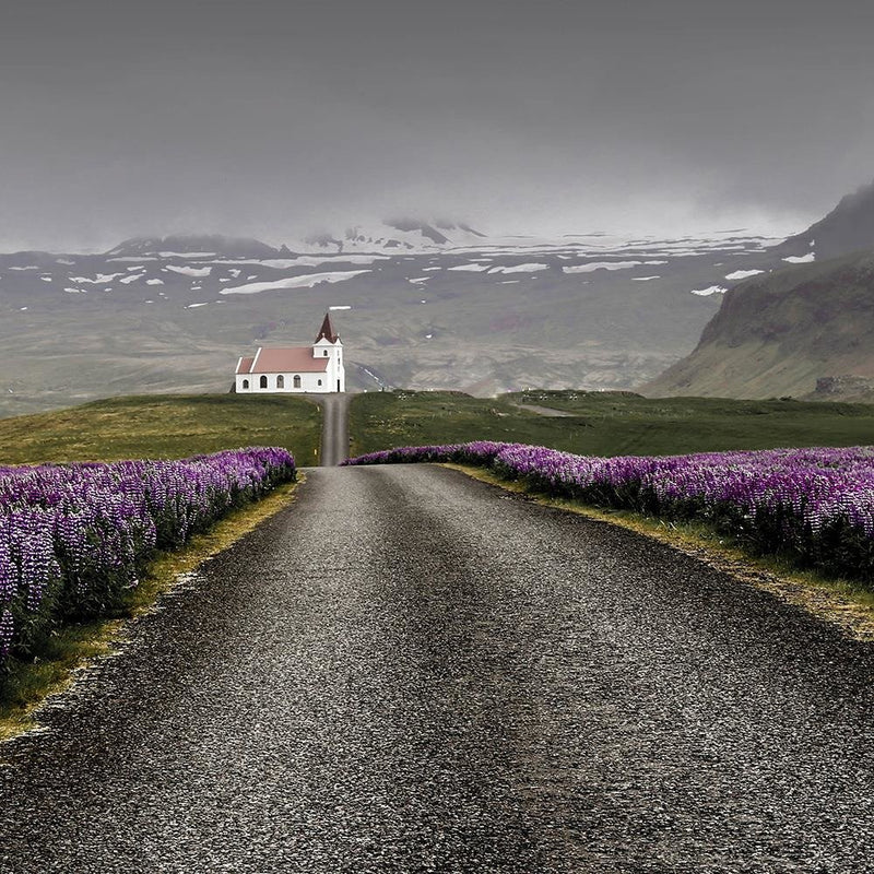 Glezna baltā rāmī - The Road To The Church 