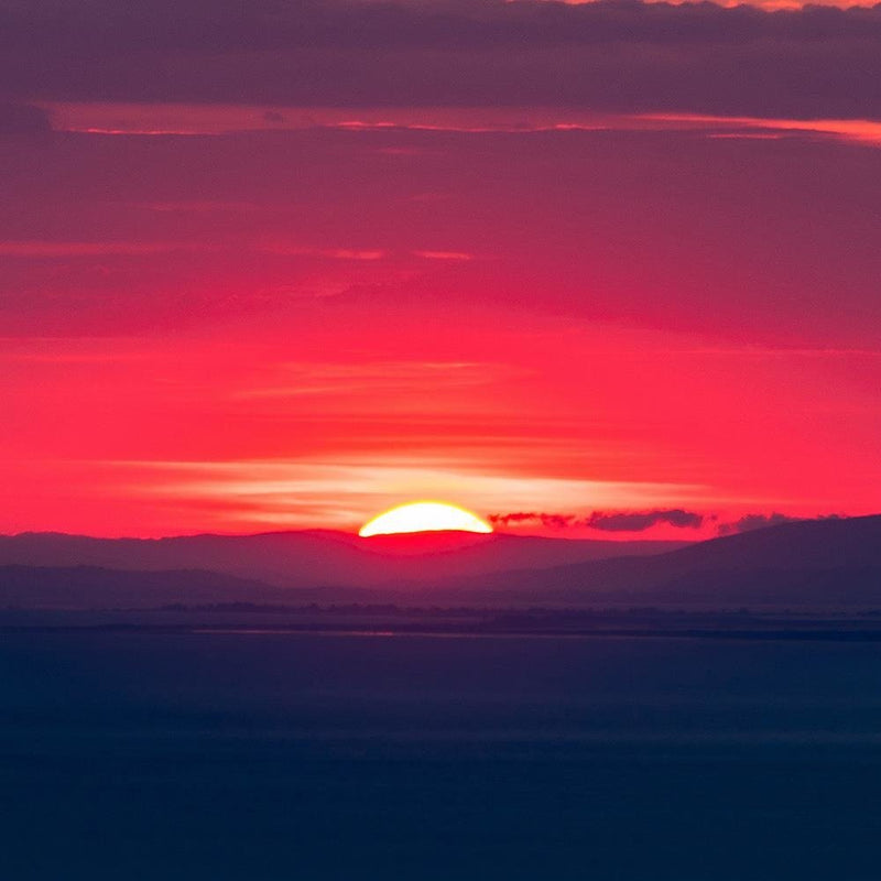 Glezna baltā rāmī - Red Sunset 