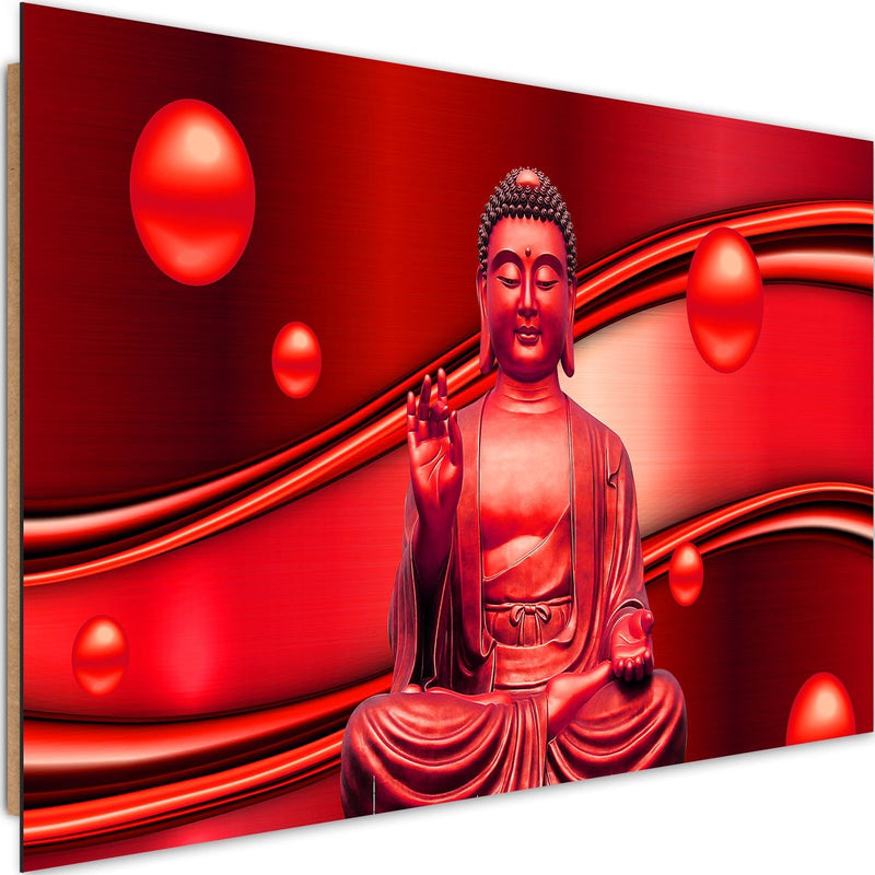 Dekoratīvais panelis - The Meditator Buddha On The Abstraction Background 